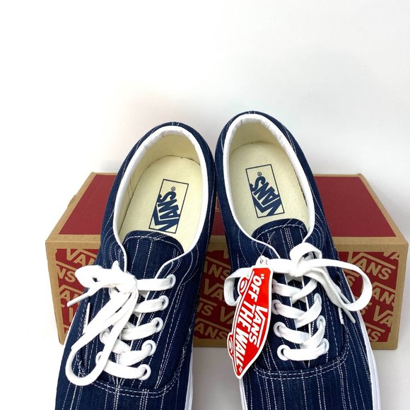 đź’–MEGA SALEđź’–VANS Era Suiting Blue Navy Stripes Casual Textile Men's VN0A4U392RI - Picture 5 of 11